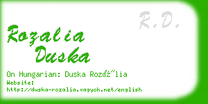 rozalia duska business card